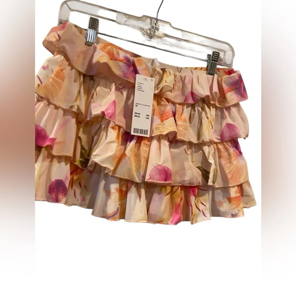 NWT urban outfitters skirt YELLOW/PINK Size:XS - Picture 2 of 5